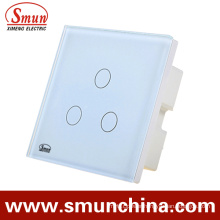 3 Gang Touch Wall Switch, Remote Control Wall Socket 1500W 110-220V 16A